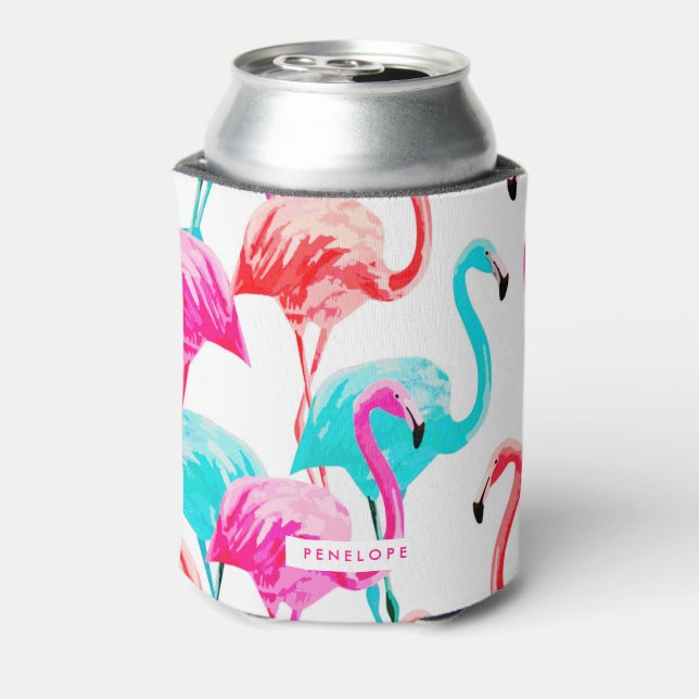 Niedlich Flamingos Dosenkühler (Kanne Rückseite)