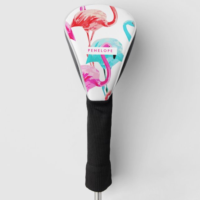 Niedlich Flamingos Golf Headcover (Vorderseite)