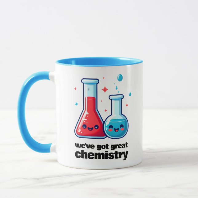 Niedlich Flasche & Tube Wir haben große Chemie Got Tasse (Links)