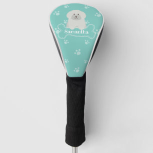 Niedlich Flauschig Weiße Dose Welpe Lover Monogra Golf Headcover
