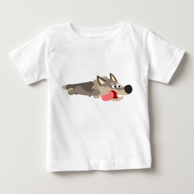 Niedlich Fleet Cartoon Wolf Baby T - Shirt (Vorderseite)