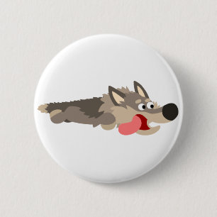 Niedlich Fleet Cartoon Wolf Button Abzeichen