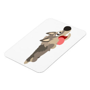 Niedlich Fleet Cartoon Wolf Flexible Magnet