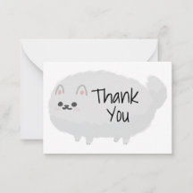 Niedlich Fluffy Dog Dankeschön Karte
