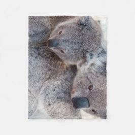 Niedlich Fluffy Gray Koalas Fleecedecke