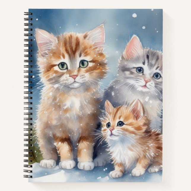 Niedlich Fluffy Kittens Notizbuch (Vorderseite)