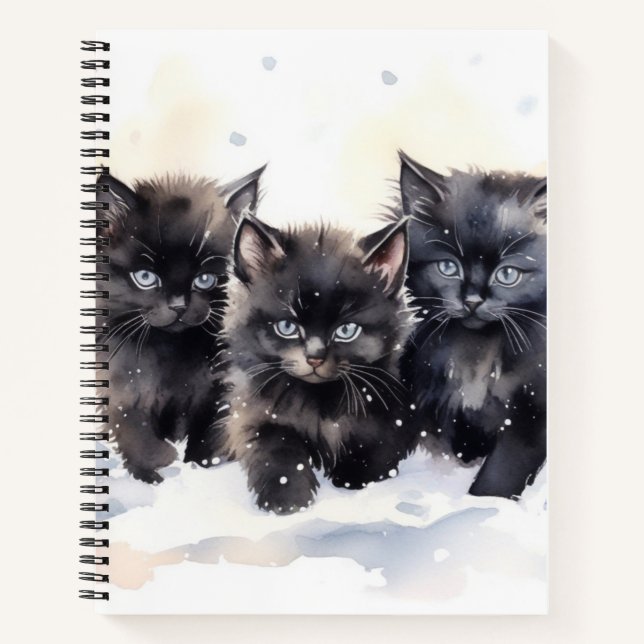 Niedlich Fluffy Kittens Notizbuch (Vorderseite)