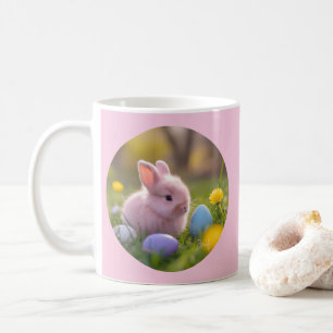 Niedlich Fluffy Pink Bunny Oaster Kaffeetasse
