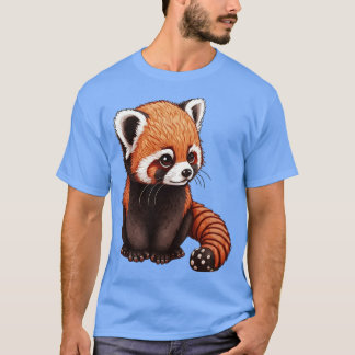 Niedlich Fluffy Red Panda T-Shirt