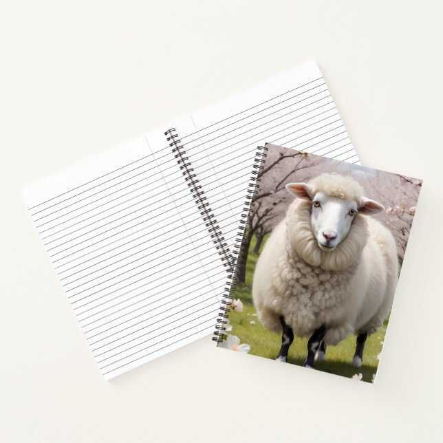 Niedlich Fluffy Sheep Notizbuch (Innenseite)