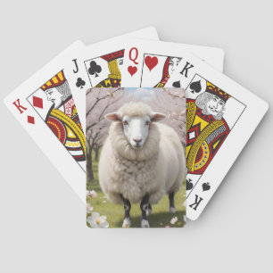 Niedlich Fluffy Sheep Spielkarten