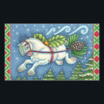 NIEDLICH FLYING CHRISTMAS PONY PULLING PINECONE SC RECHTECKIGER AUFKLEBER<br><div class="desc">PERFEKT FÜR PFERDELIEBER UND WEISSE FANS. WHIMSYNICKER HOLIDAY STICKERS * Anpassen ... ..suchen Sie nach passenden Elementen Susan Brack Designs</div>