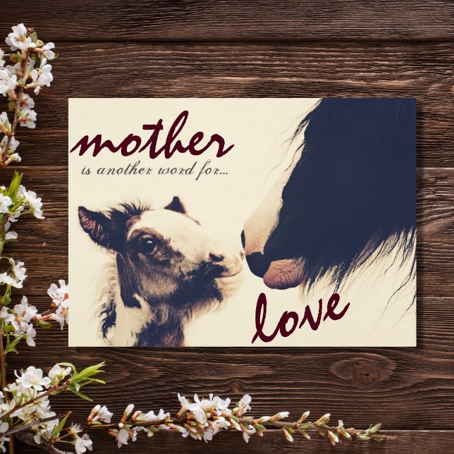 Niedlich Foal and Mare Horse Happy Mother Day Karte (Von Creator hochgeladen)