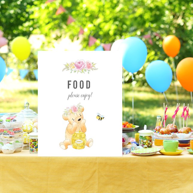 Niedlich Food Table Girl Teddy Bear Babydusche Poster (Von Creator hochgeladen)