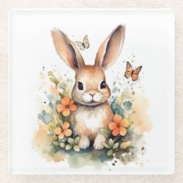 Niedlich Forest baby bunny Pints Kinderzimmer Art Glasuntersetzer