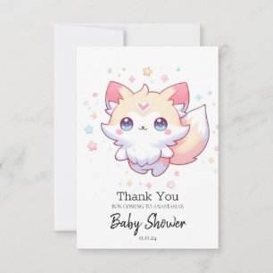 Niedlich Forest Fox Babydusche Dankeskarte