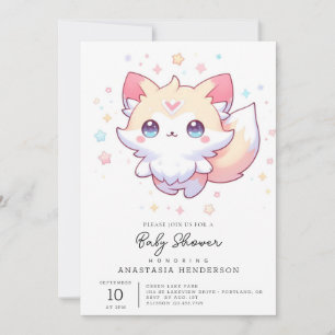 Niedlich Forest Fox Babydusche Einladung