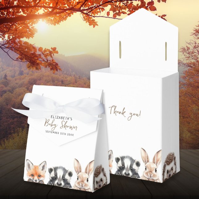 Niedlich Forest Friends Woodland Animals Kinderdus Geschenkschachtel (Cute Forest Friends Woodland Animals Baby Shower Favor Boxes)