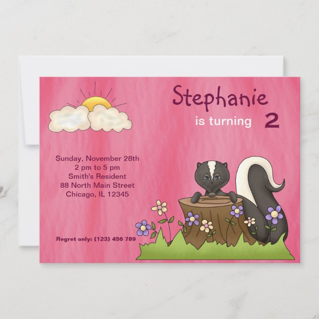 Niedlich Forrest Critters Geburtstag Einladung (Vorderseite)