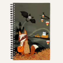 Niedlich Fox and Bat Sketch Journal