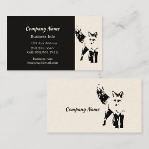 Niedlich Fox Art Custom Business Visitenkarte
