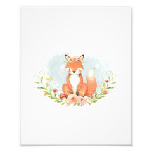 Niedlich Fox Baby Girl Kinderzimmer Landschaftsdek