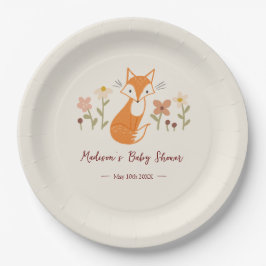 Niedlich Fox Babyduschplatte Pappteller