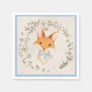 Niedlich Fox Blue Floral Boy Serviette