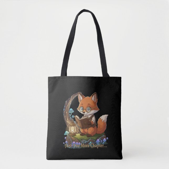 Niedlich Fox Bookworm "Just one more Chapter" Whim Tasche (Vorderseite)