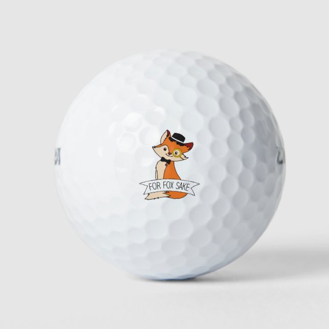 Niedlich Fox Clipart Oh For Fox Sake Epic Sarcasti Golfball (Vorderseite)