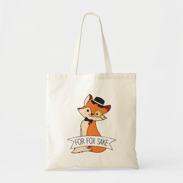 Niedlich Fox Clipart Oh For Fox Sake Epic Sarcasti Tragetasche (Vorne)
