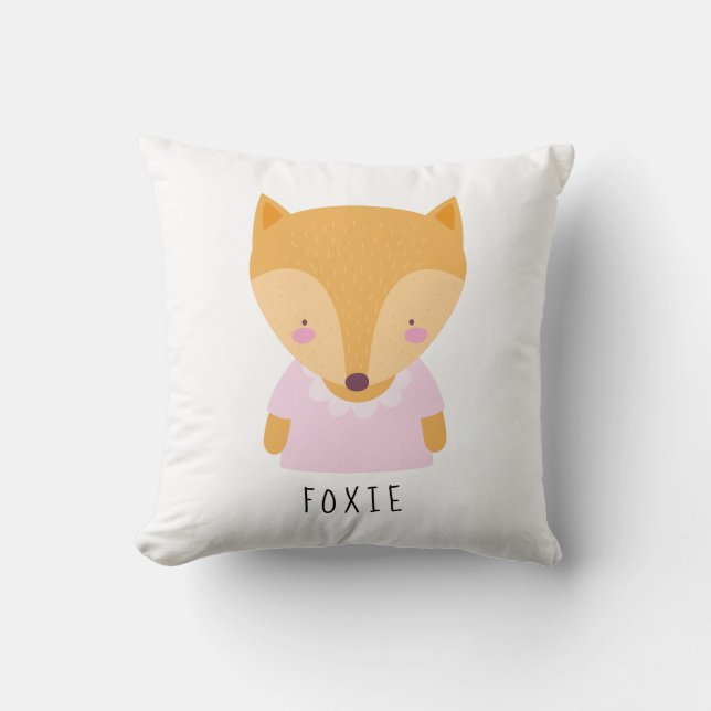 Niedlich Fox Illustration - Individualisierbares B Kissen (Vorderseite)