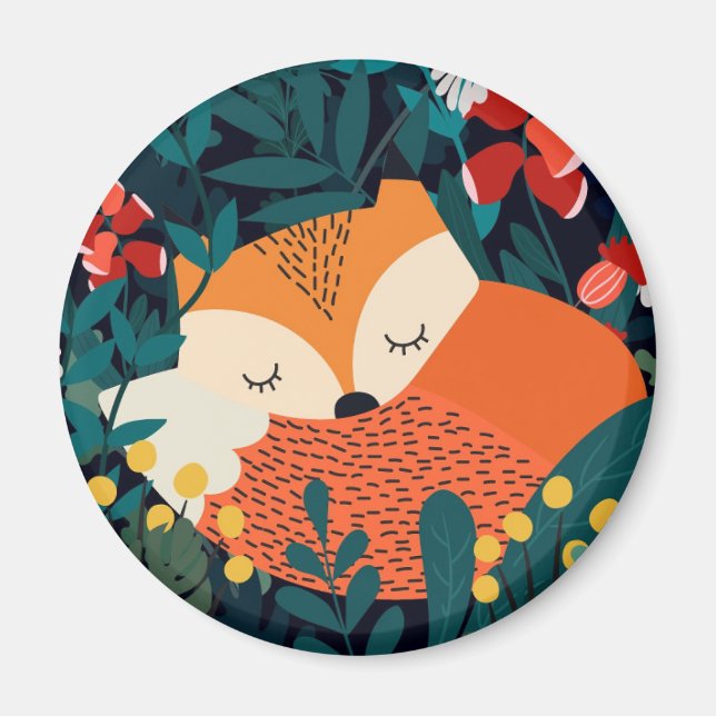 Niedlich Fox Magnet (Vorne)