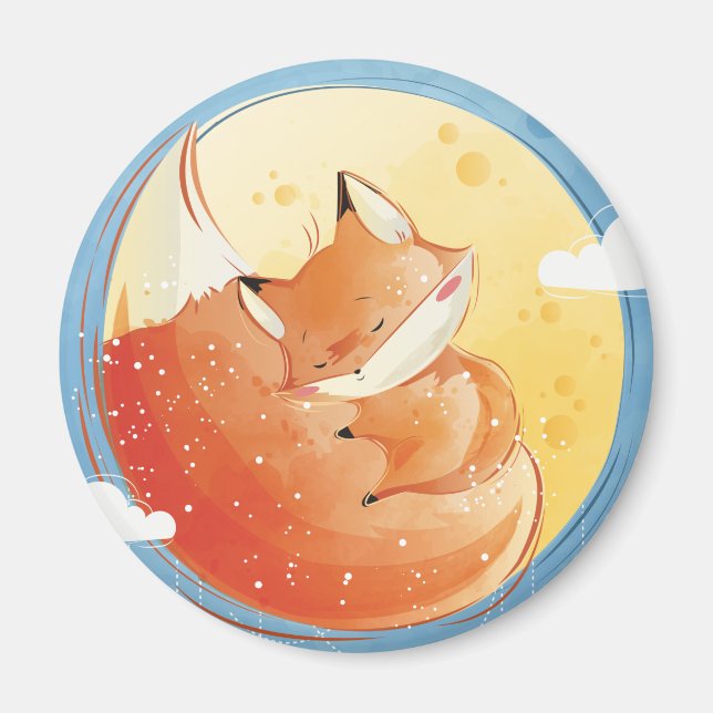 Niedlich Fox Magnet (Vorne)
