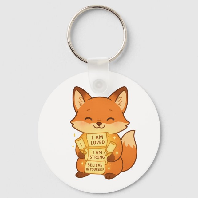 Niedlich Fox Schlüsselanhänger 🦊 💌 - Positive Vi (Vorderseite)