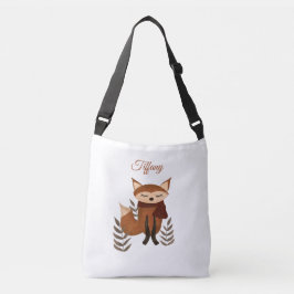 Niedlich Fox Winter Illustration Tragetaschen Mit Langen Trägern