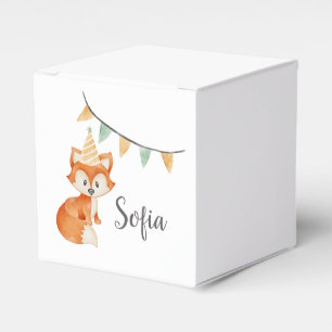 Niedlich Fox Woodland Party Happy Birthday Geschenkschachtel
