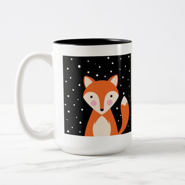 Niedlich Fox Zweifarbige Tasse (Links)