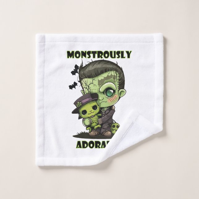 Niedlich Frankenstein Monster mit Plushie Waschlappen (Waschlappen)