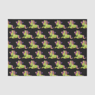 Niedlich Frankenstein Unicorn Halloween-Muster Seidenpapier