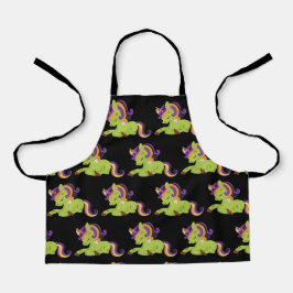 Niedlich Frankenstein Unicorn Halloween Schürze