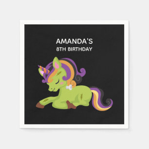 Niedlich Frankenstein Unicorn Halloween Serviette