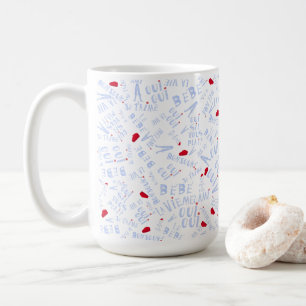 Niedlich Französisch Oui Oui Bonjour Kaffeetasse