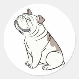Niedlich French Bulldog Funny Runder Aufkleber