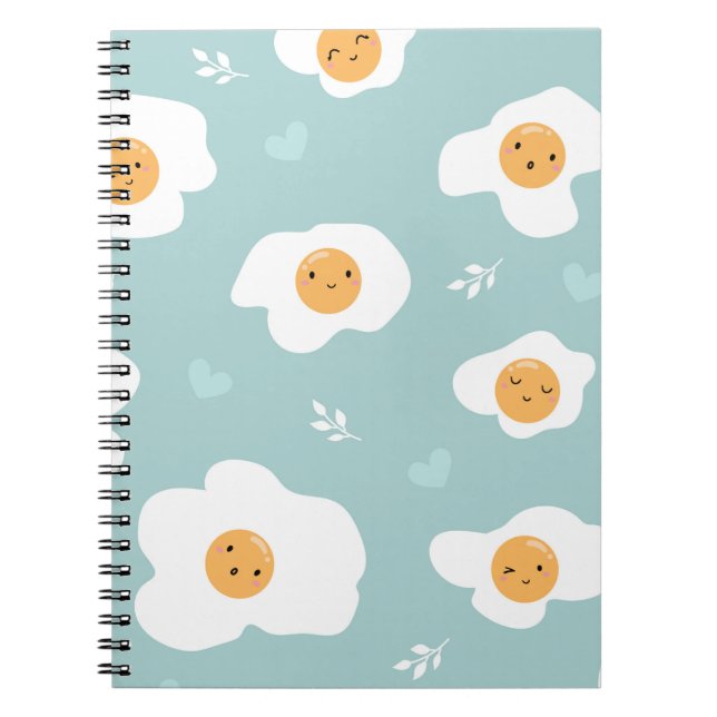 Niedlich fried Eggs Spiral Notebook Notizblock (Vorderseite)
