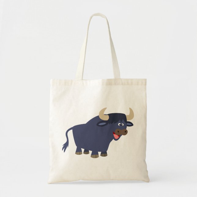 Niedlich Friendly Cartoon Bull Bag Tragetasche (Vorne)