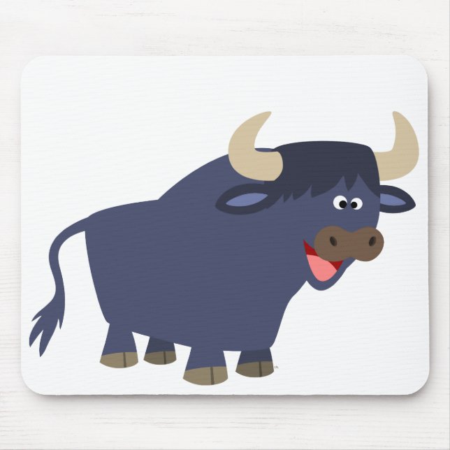Niedlich Friendly Cartoon Bull Mousepad (Vorne)