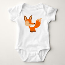Niedlich Friendly Cartoon Fox Baby Bodysuit