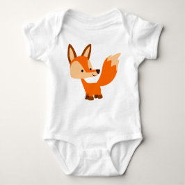 Niedlich Friendly Cartoon Fox Baby Bodysuit Strampler