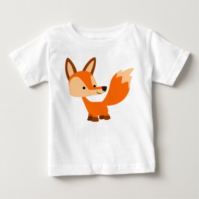 Niedlich Friendly Cartoon Fox Baby T - Shirt (Vorderseite)